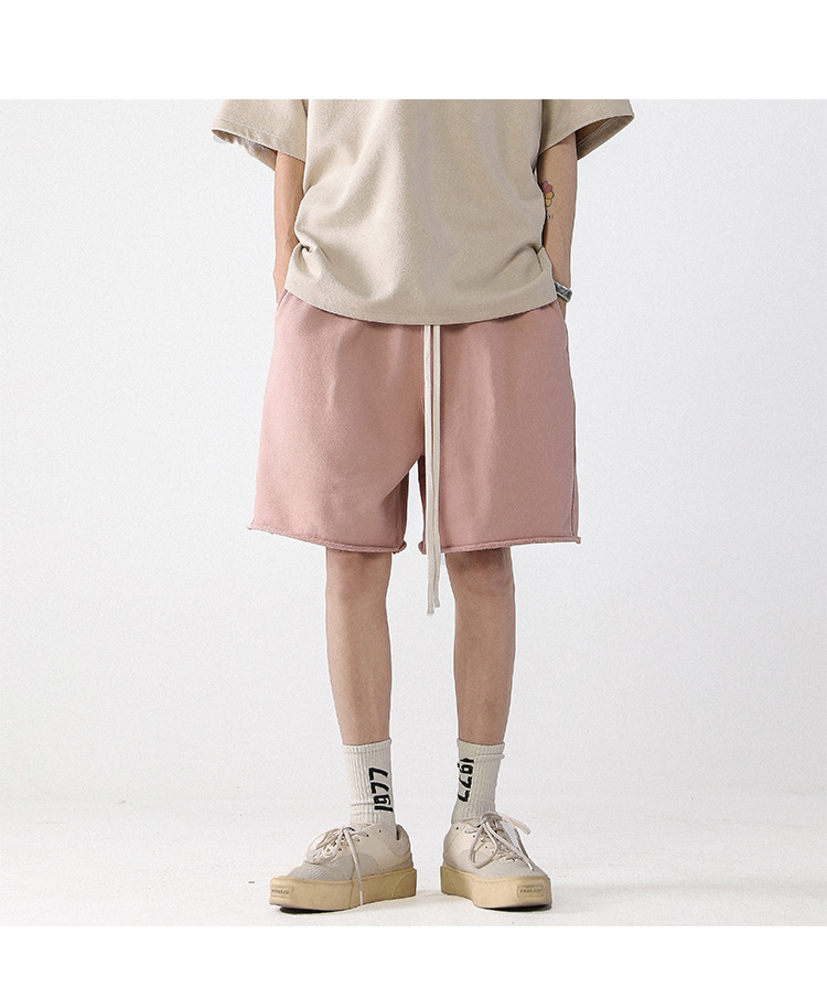 リラックスドロスト裾切りっぱなしショートパンツ