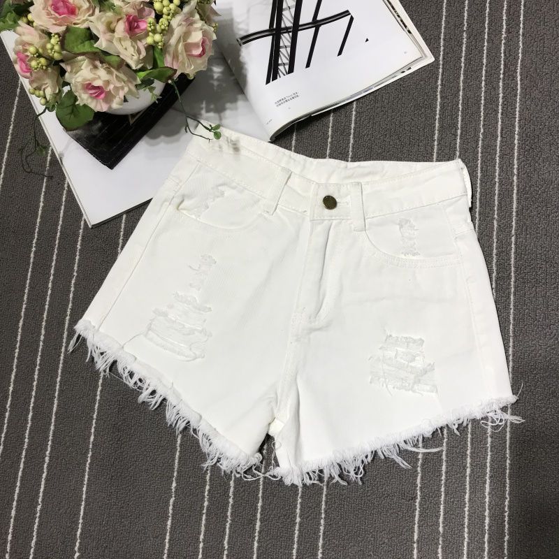 ダメージ加工デニムショートパンツ