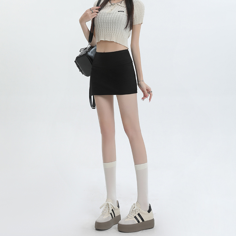 ショートパンツ ラップデザイン ハイウエストショートパンツ