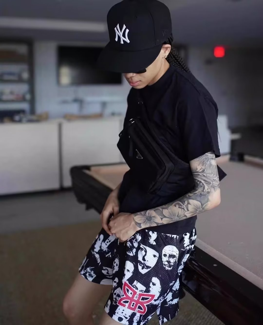 スカル総柄アーバンショートパンツ