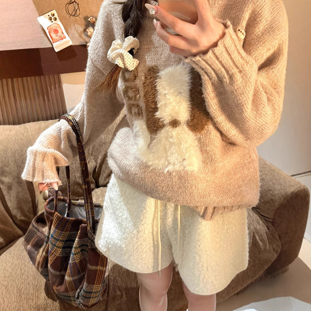ふわもこベロアショートパンツ