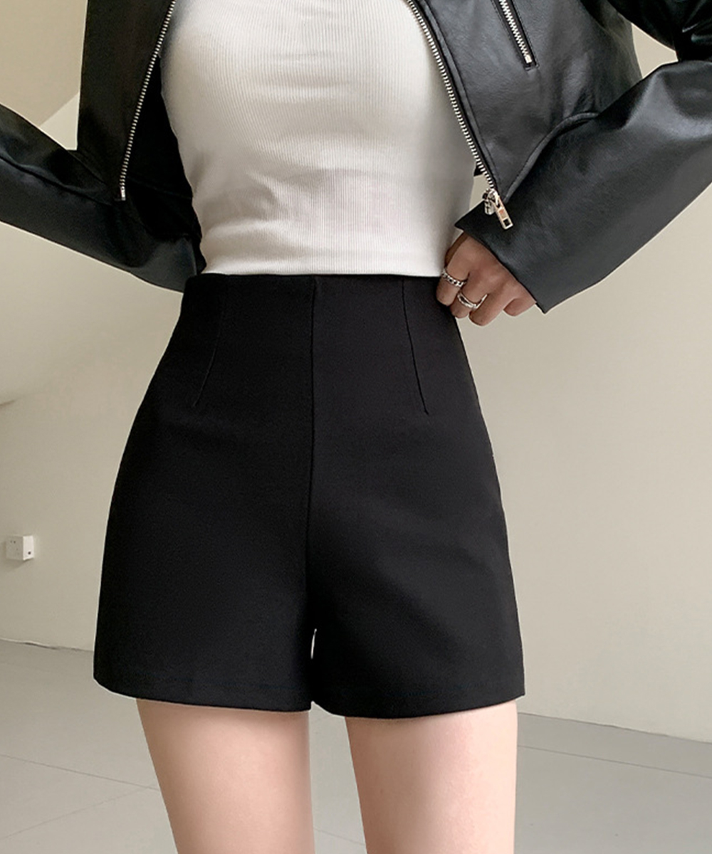 レディース ハイウエスト ショートパンツ 美脚効果