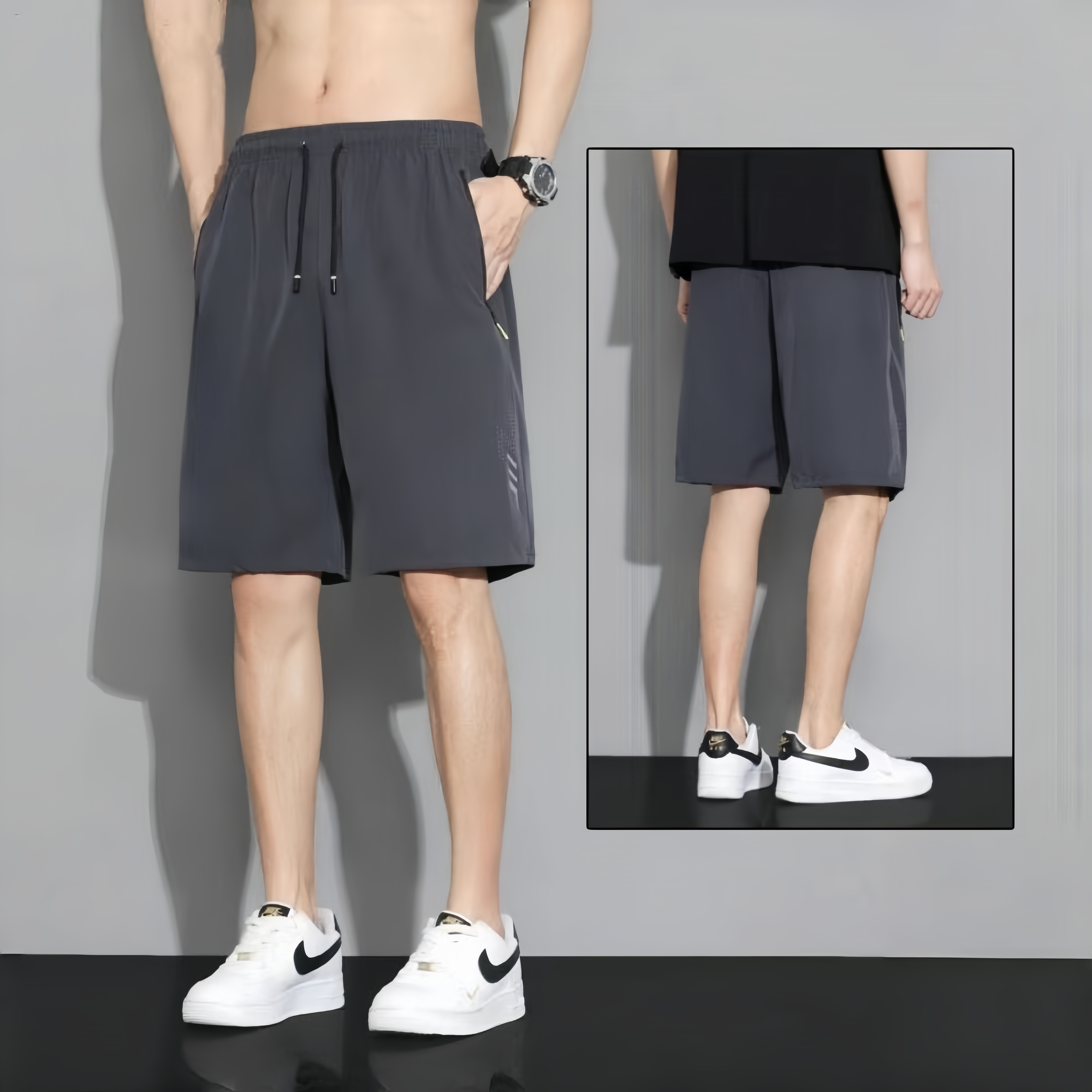 ショートパンツ 涼感ジップポケットショートパンツ