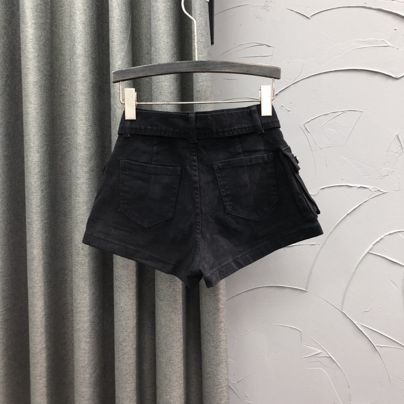 ショートパンツ ベルト付きカーゴショートパンツ