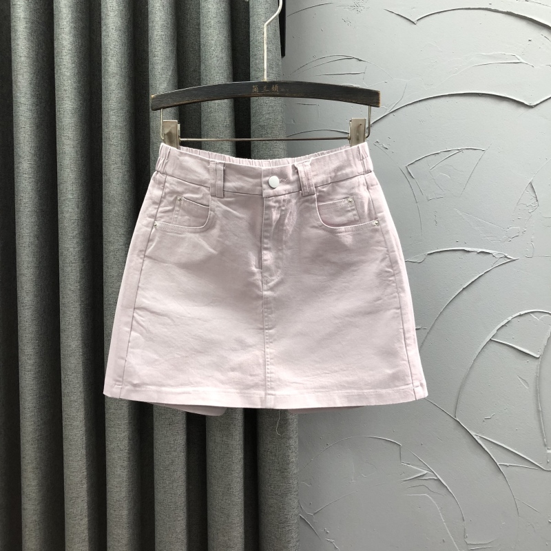 ショートパンツ スカート風デニムショートパンツ