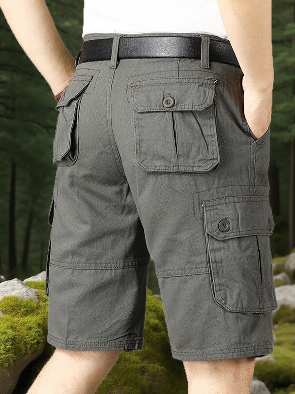 ショートパンツ 多機能ポケット付きアウトドアショートパンツ