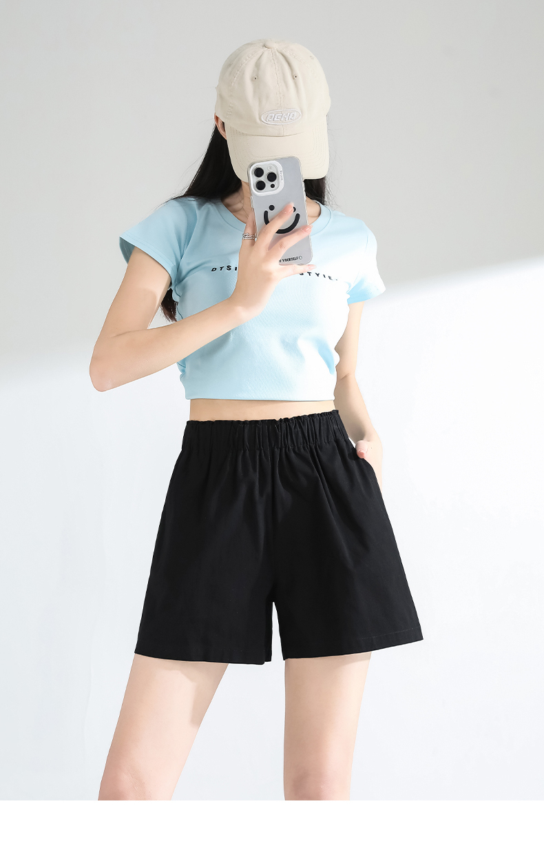 ショートパンツ ウエストゴム楽ちんショートパンツ