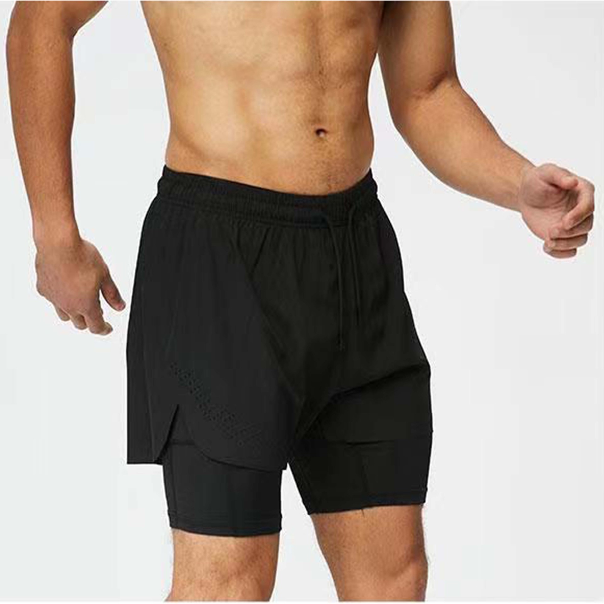 二重構造スポーツショートパンツ