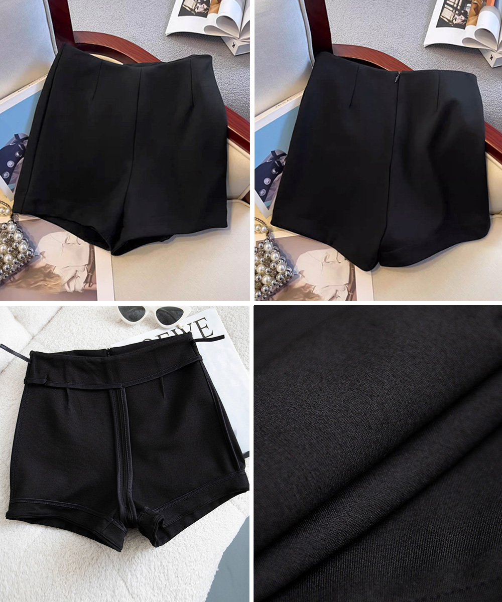 レディース ハイウエスト ショートパンツ 美脚効果