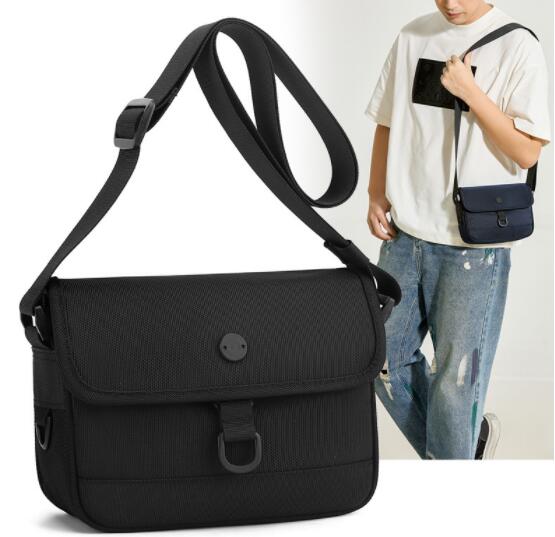 メンズショルダーバッグ 黒 帆布 撥水加工 メンズ斜めがけショルダーバッグ