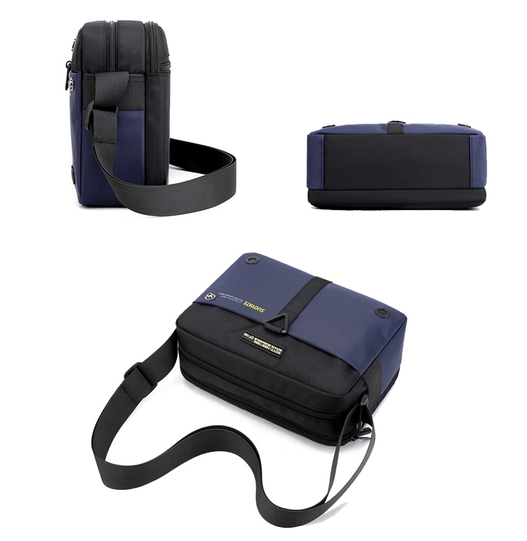 メンズショルダーバッグ 防水機能付きメッセンジャーバッグ オンオフ兼用