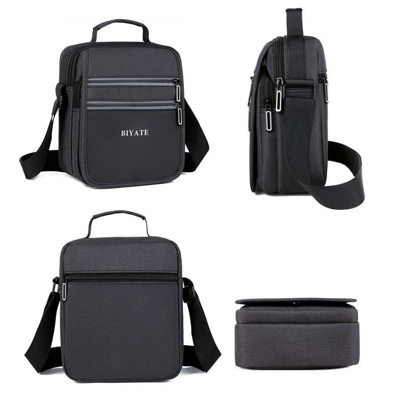 メンズショルダーバッグ メンズ撥水ミニショルダーバッグ斜めがけ小さめ黒