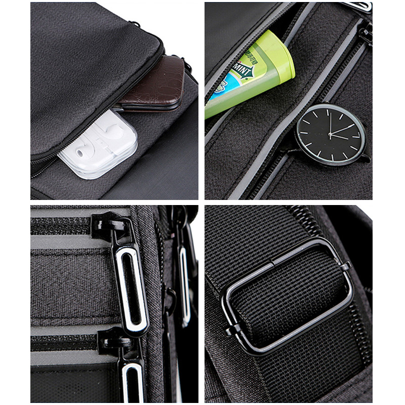 メンズショルダーバッグ メンズ撥水ミニショルダーバッグ斜めがけ小さめ黒