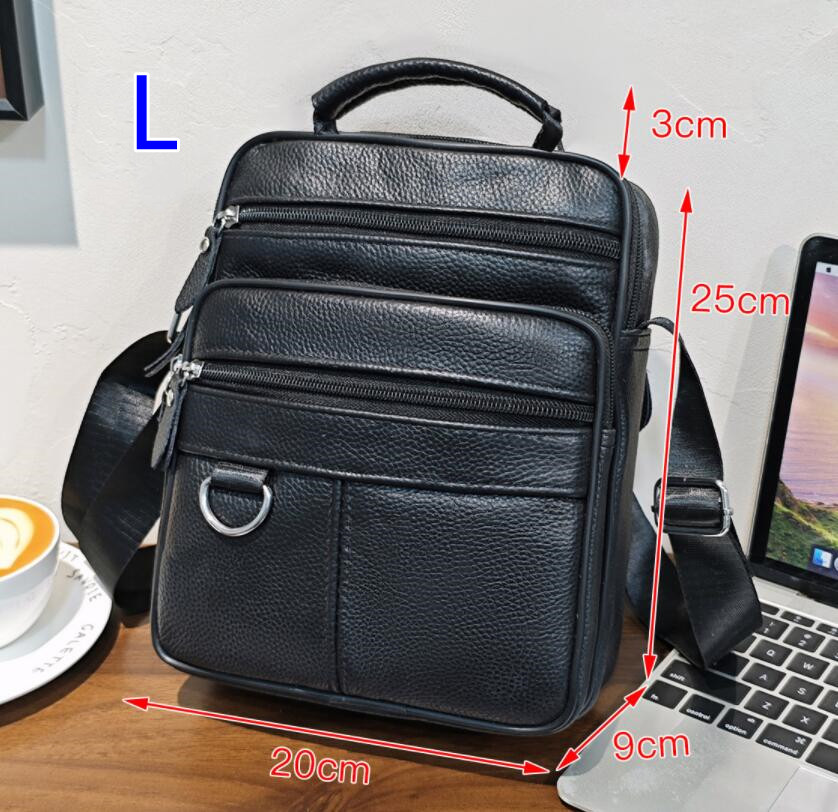 多機能メンズショルダーバッグ斜めがけ大きめ合成革製