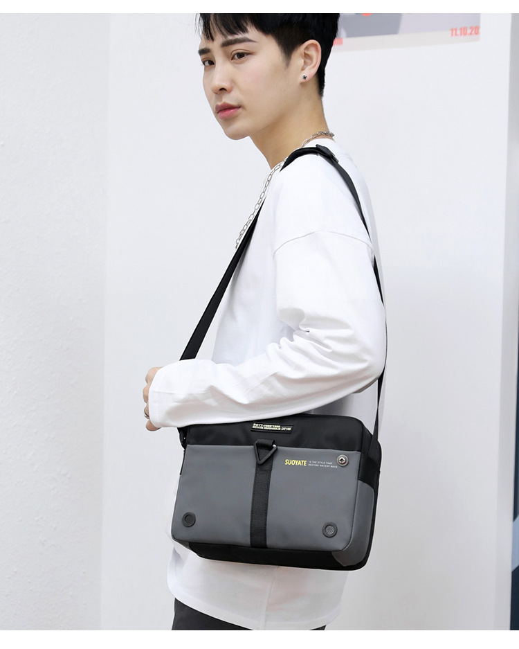 メンズショルダーバッグ 防水機能付きメッセンジャーバッグ オンオフ兼用