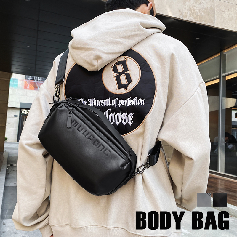 メンズショルダーバッグ メンズ ボディバッグ 黒 ワンショルダー 肩掛け ストリート