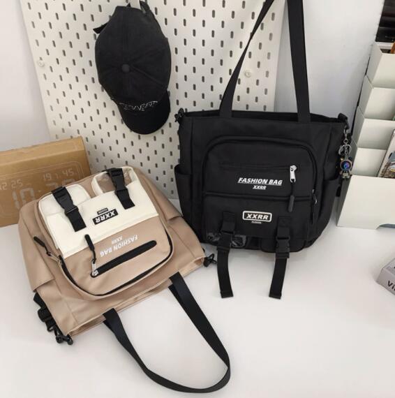 メンズショルダーバッグ 多機能ポケット付き帆布ショルダーバッグ斜めがけ男女兼用