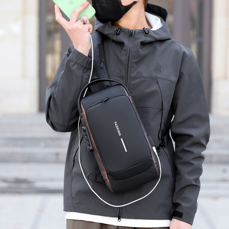ショルダーバッグメンズ スマート胸掛けミニバッグ