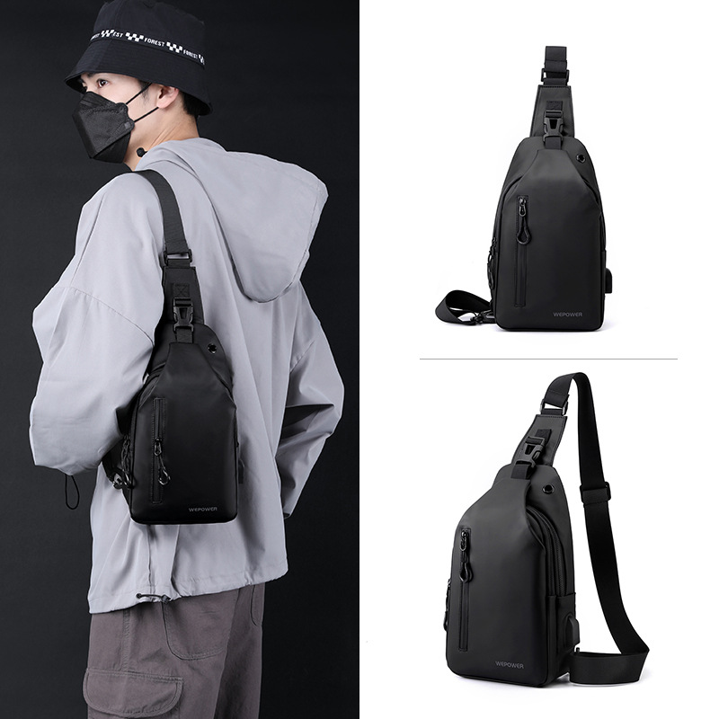 ショルダーバッグメンズ ボディフィット 多機能ショルダーバッグ