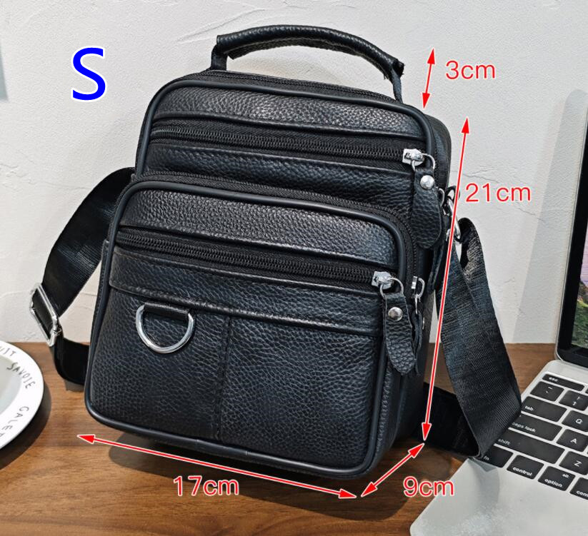 多機能メンズショルダーバッグ斜めがけ大きめ合成革製