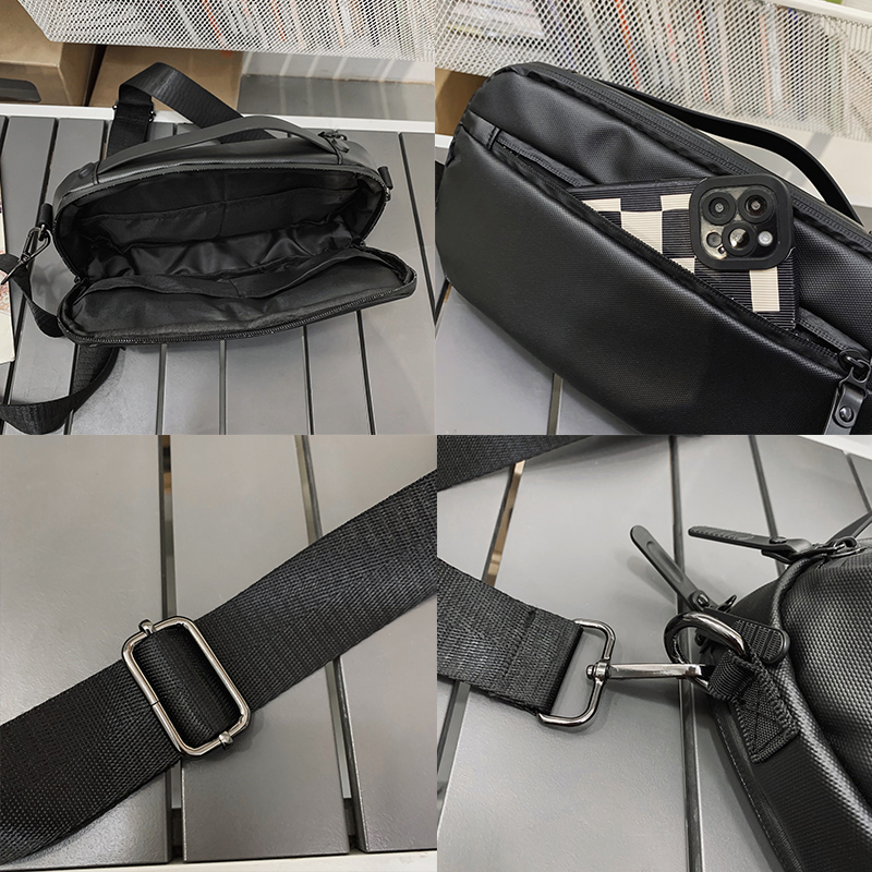 メンズショルダーバッグ メンズ ボディバッグ 黒 ワンショルダー 肩掛け ストリート