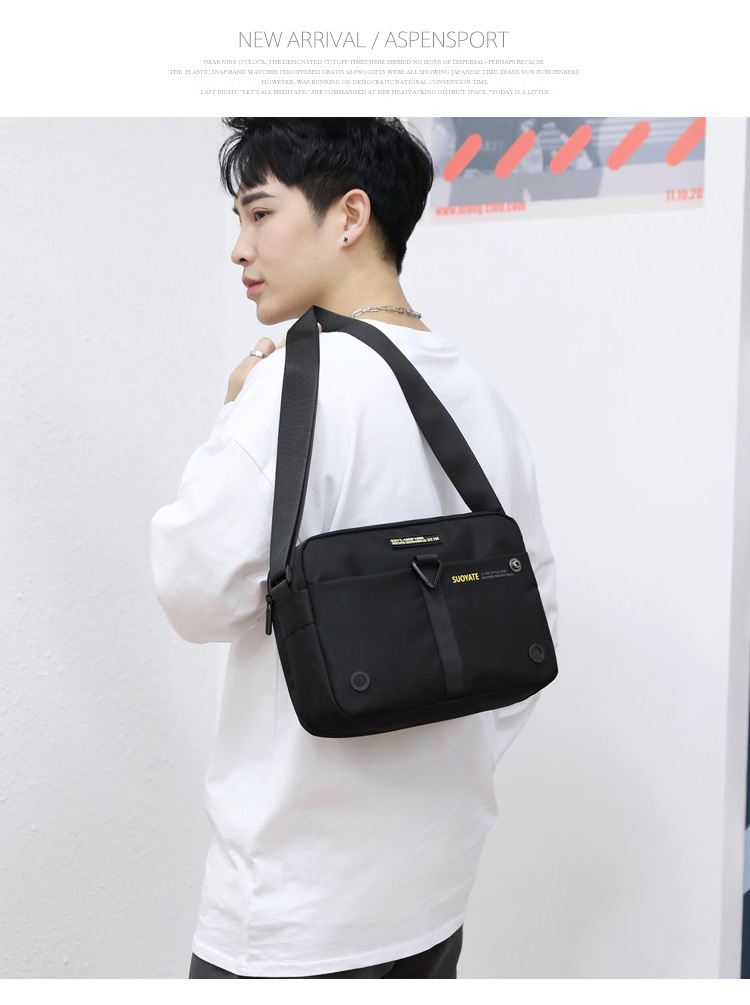 メンズショルダーバッグ 防水機能付きメッセンジャーバッグ オンオフ兼用