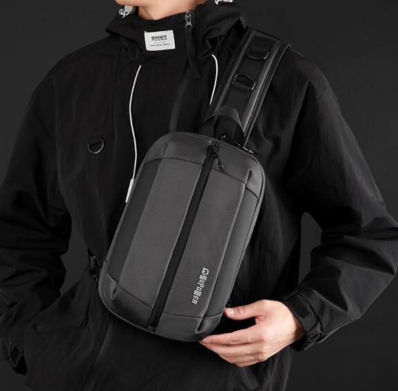 撥水加工メンズショルダーバッグ斜めがけミニサコッシュ