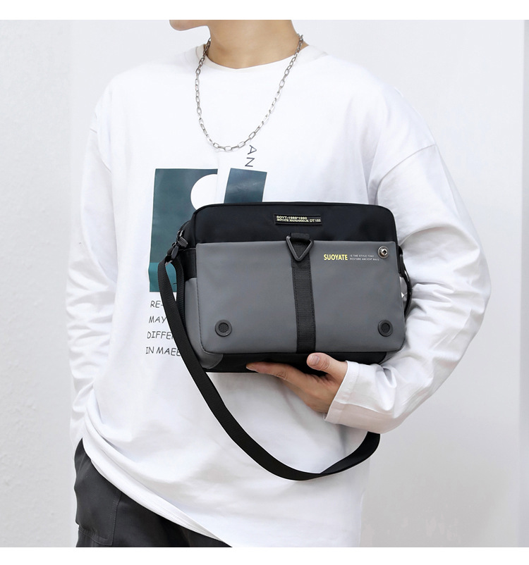 メンズショルダーバッグ 防水機能付きメッセンジャーバッグ オンオフ兼用