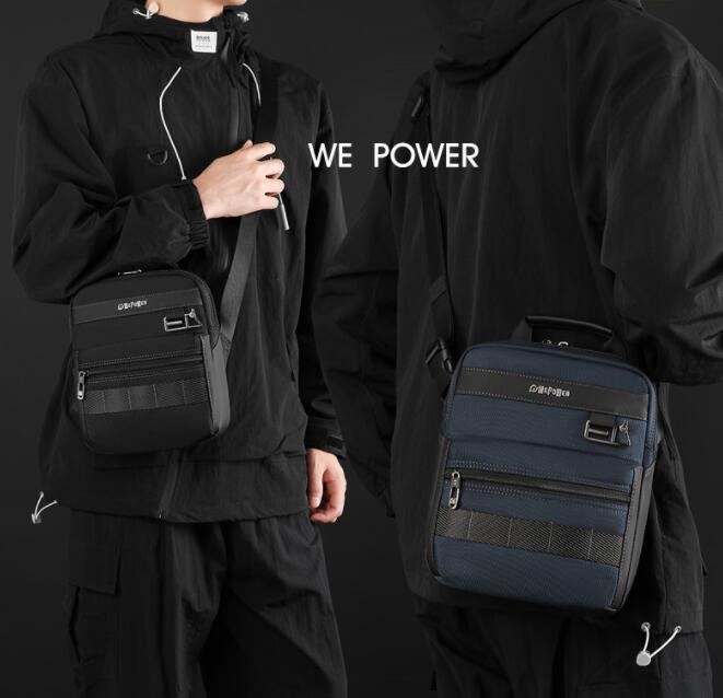 多機能メンズショルダーバッグ大きめ斜めがけ撥水加工