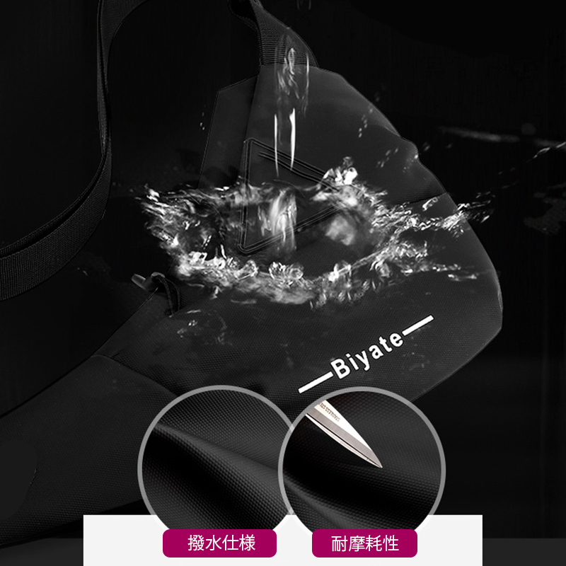 メンズショルダーバッグ 軽量ボディバッグ イヤホンホール付き 肩掛けワンショルダー