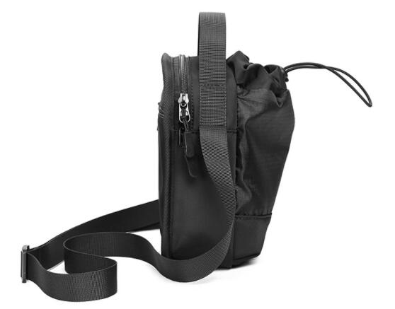 メンズショルダーバッグ 男性用巾着型ショルダーバッグ 斜めがけ 小物収納 スマホ