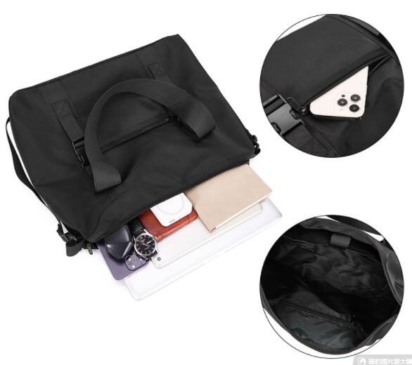 メンズショルダーバッグ 男性用大容量ナイロン大きめ斜めがけトート鞄