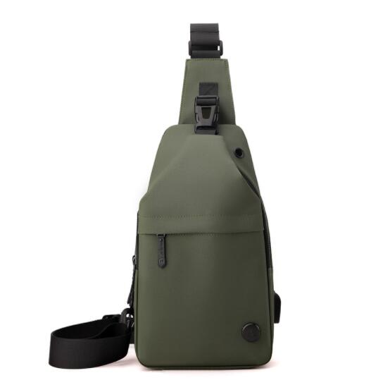 メンズショルダーバッグ 多機能斜めがけボディバッグスマホ充電ポート付き