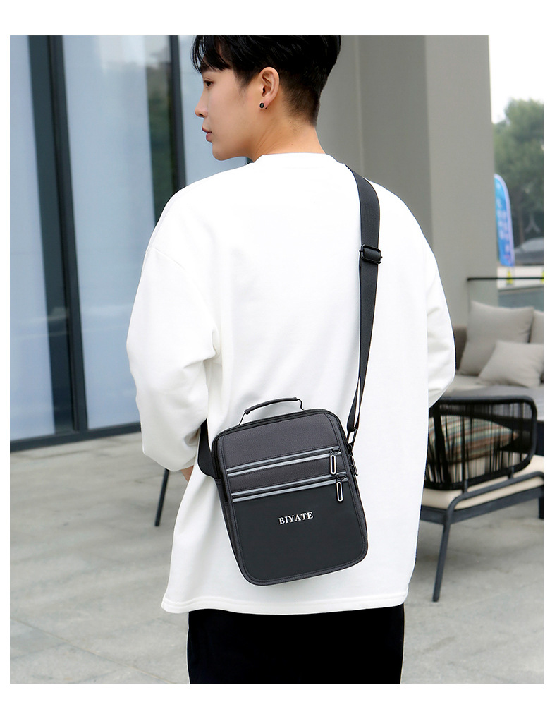 メンズショルダーバッグ メンズ撥水ミニショルダーバッグ斜めがけ小さめ黒