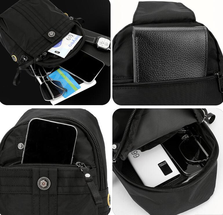 撥水加工メンズショルダーバッグスマホ斜めがけ多機能ポケット