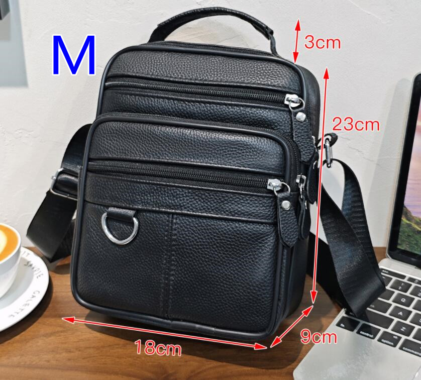 多機能メンズショルダーバッグ斜めがけ大きめ合成革製