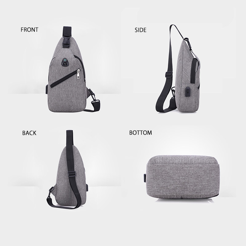 メンズショルダーバッグ スマホ充電機能付きメンズボディバッグ肩掛けワンショルダー