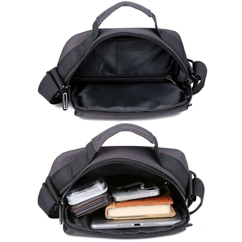 メンズショルダーバッグ メンズ撥水ミニショルダーバッグ斜めがけ小さめ黒