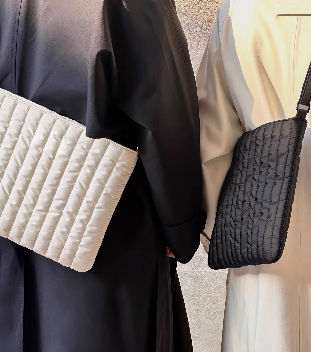 ショルダーバッグメンズ キルティングステッチミニショルダー