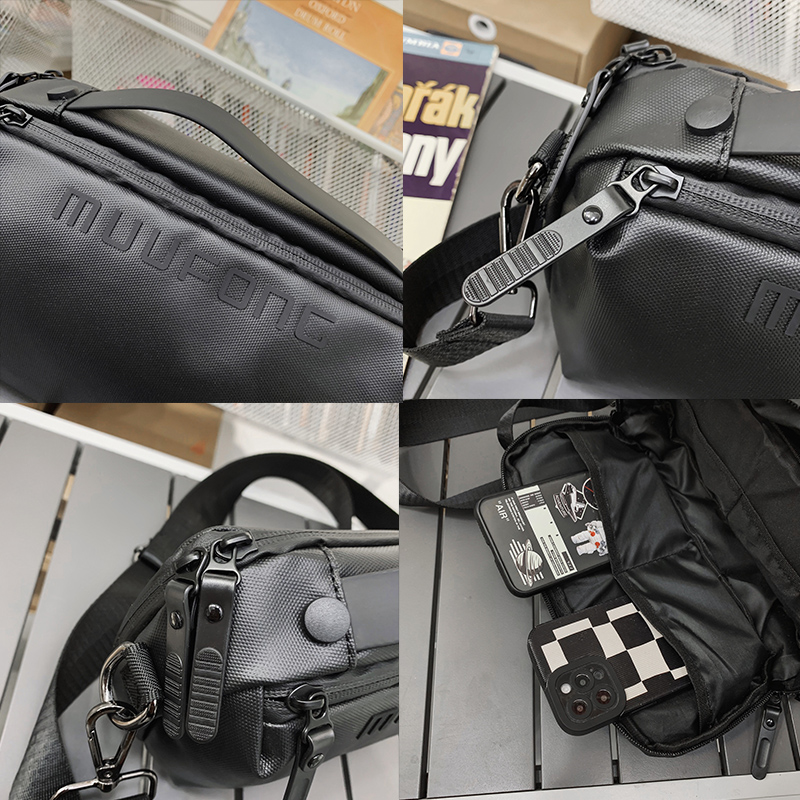 メンズショルダーバッグ メンズ ボディバッグ 黒 ワンショルダー 肩掛け ストリート