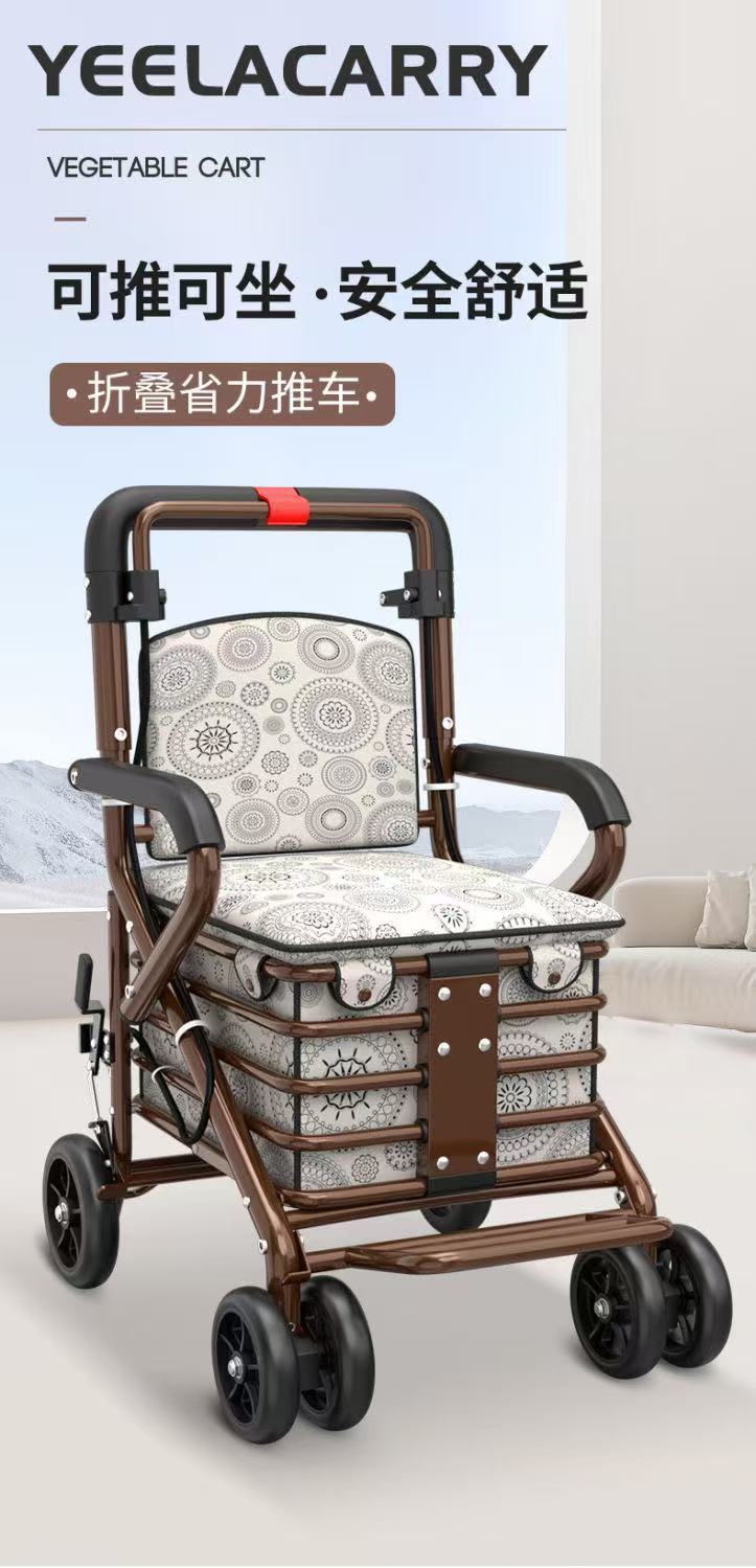 シルバーカー 折りたたみ式シルバーカー座れる買い物カート
