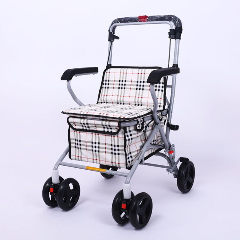 シルバーカー 座面付き折りたたみ式 軽量シルバーカー