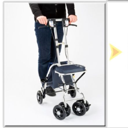 シルバーカー 超軽量折りたたみ式シルバーカー座面付き歩行補助車