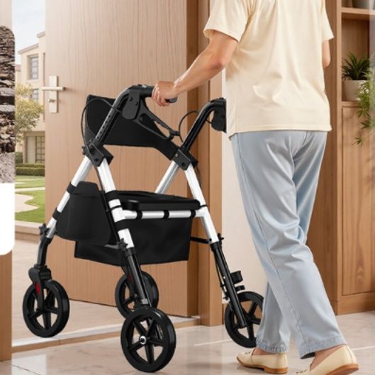 シルバーカー 多機能座面付き折りたたみシルバーカー