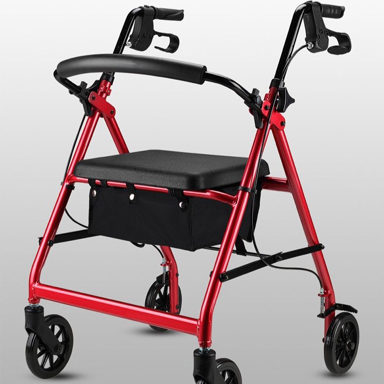 シルバーカー 軽量アルミ製折りたたみ式座面付きシルバーカー