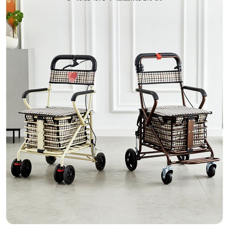 シルバーカー 座れる多機能折りたたみ式シルバーカー