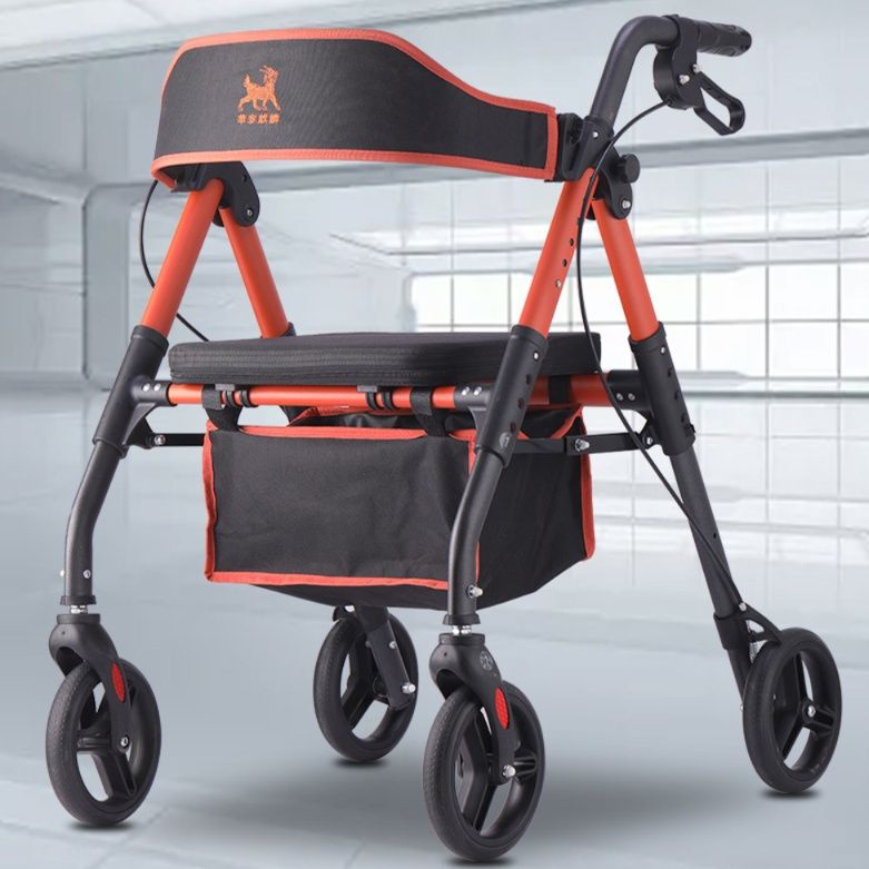 シルバーカー 背もたれ付き四輪折りたたみ式シルバーカー