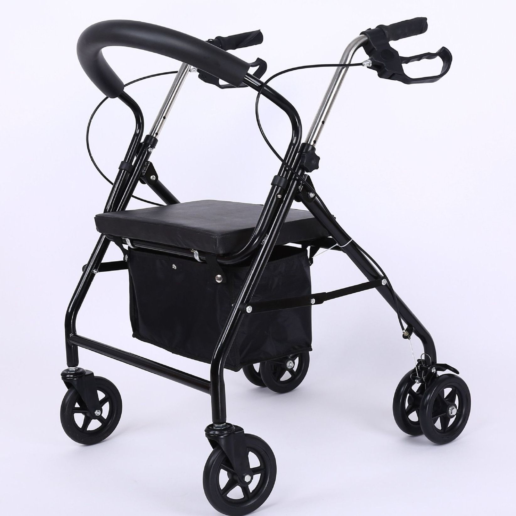 シルバーカー 軽量折りたたみ式座面付きシルバーカー