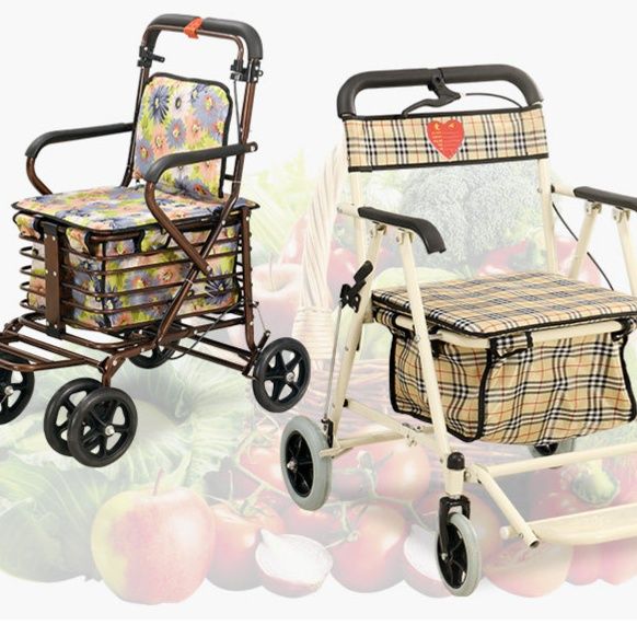 シルバーカー 肘掛け付き座れるシルバーカー四輪歩行補助車