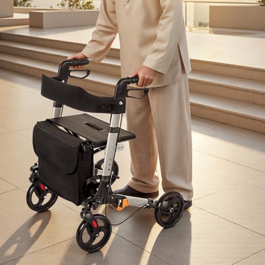 シルバーカー 多機能座面付き折りたたみ式